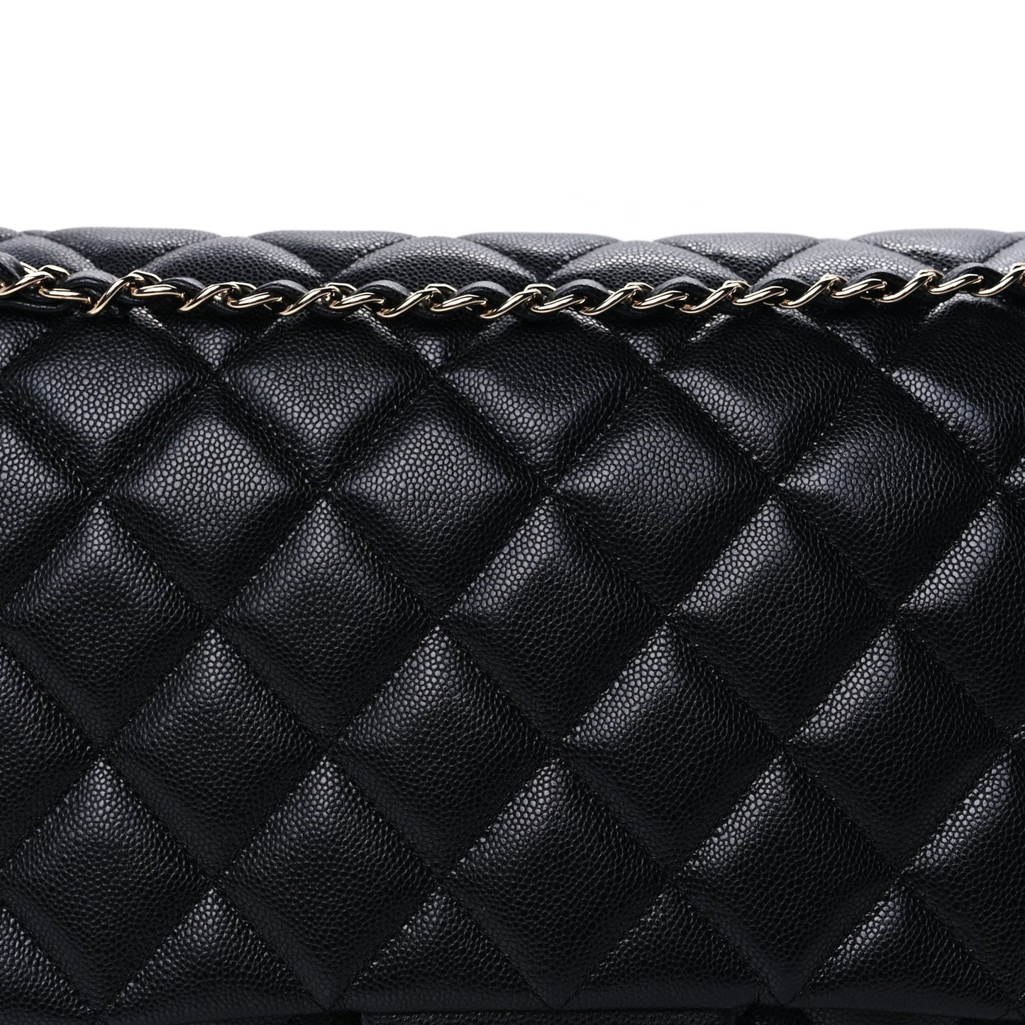 Caviar Quilted XXL Travel Flap Bag Black Black