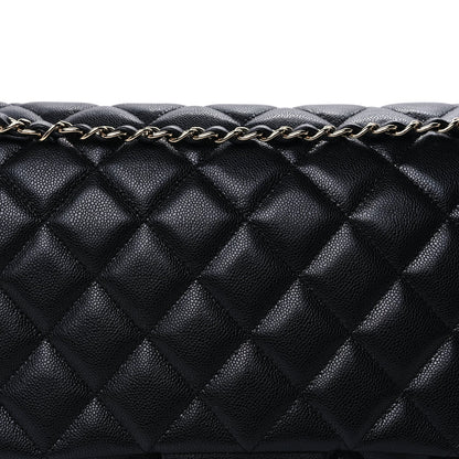 Chanel Caviar Quilted XXL Travel Flap Bag Black Black 6 of 8