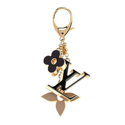 Louis Vuitton Metal Enamel Fleur De Monogram Bag Charm Dore 1 of 7