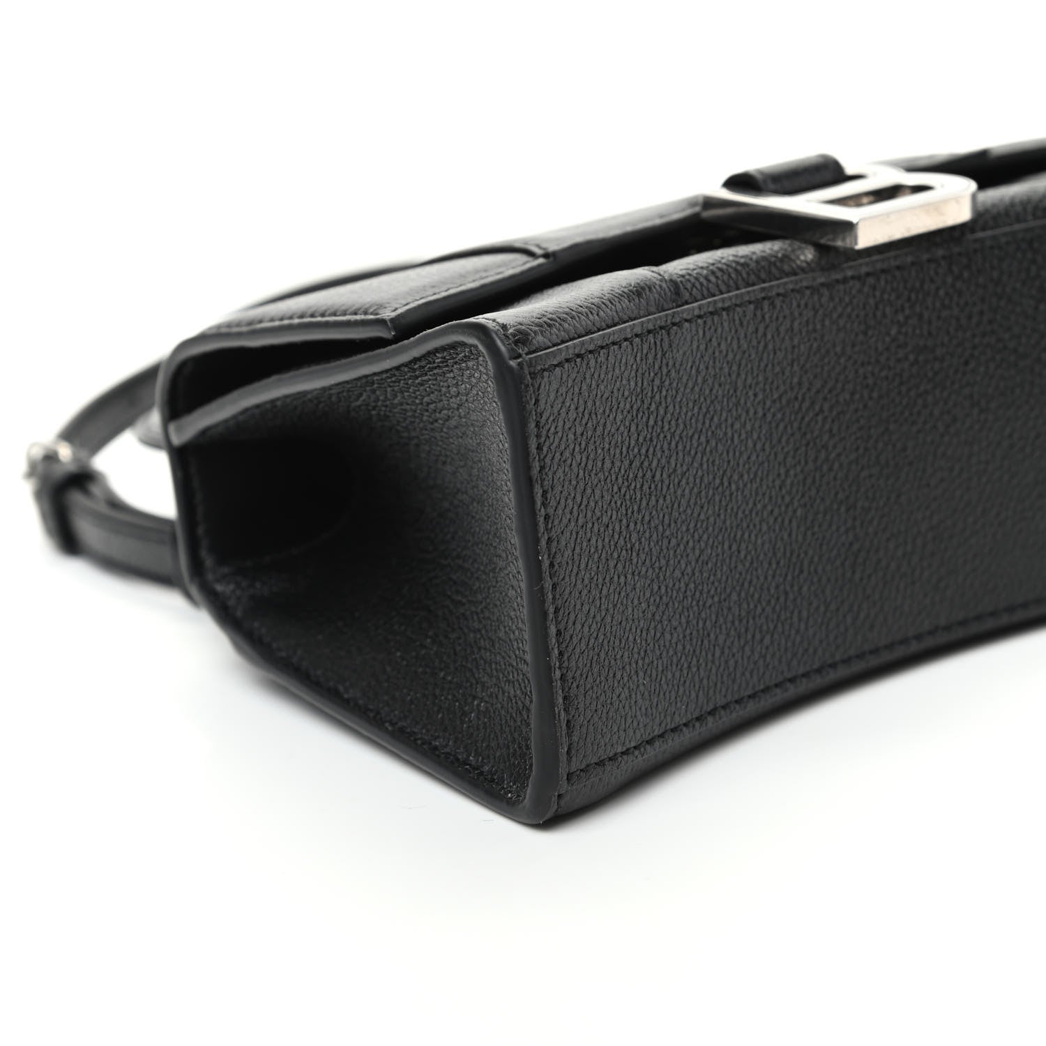 Balenciaga Grained Calfskin Hourglass Top Handle Bag XS Black 7 of 8