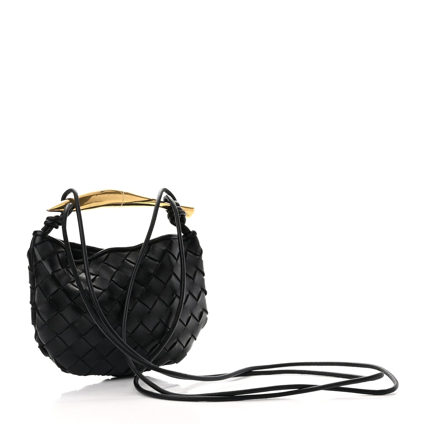 Nappa Intrecciato Mini Sardine Bag Black