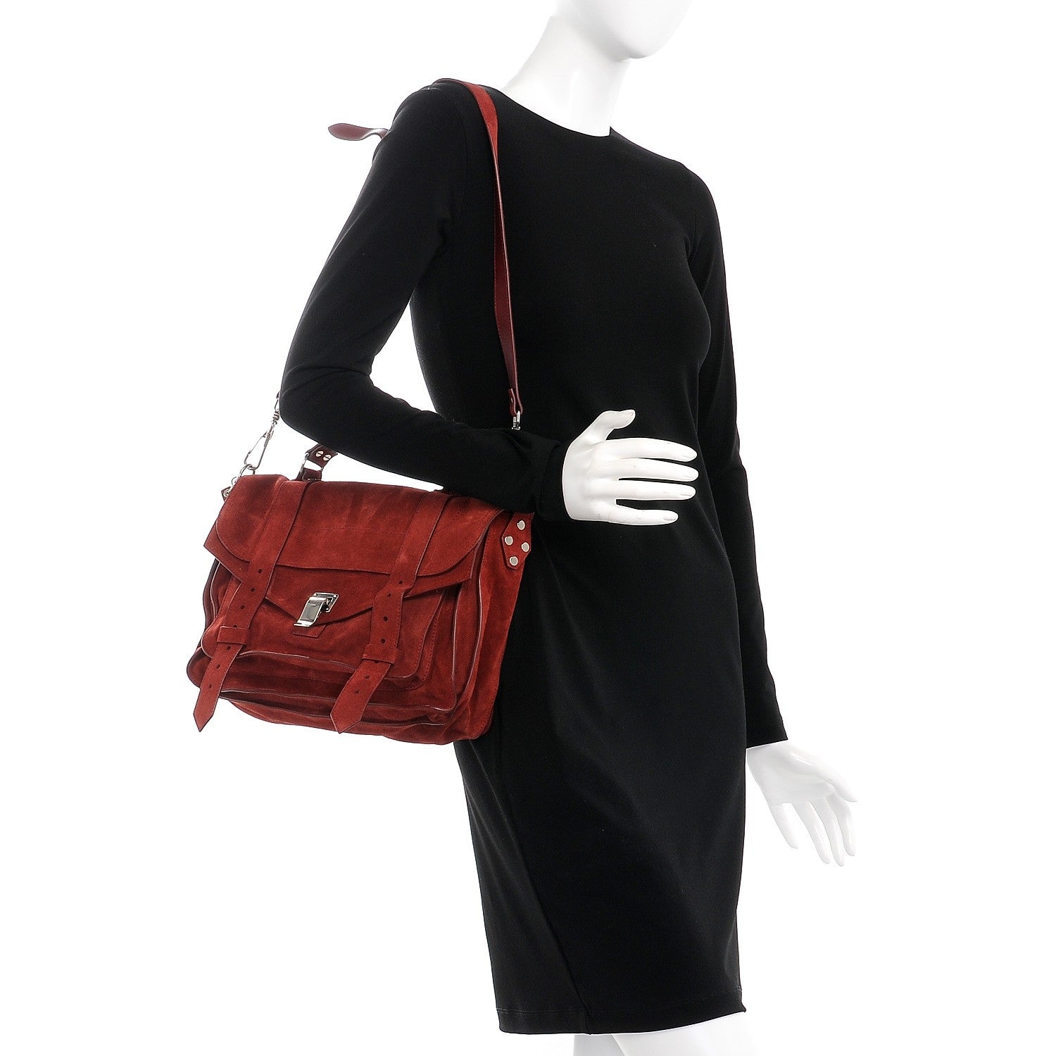 Proenza Schouler Suede Medium PS1 Satchel Midnight Plum 2 of 9