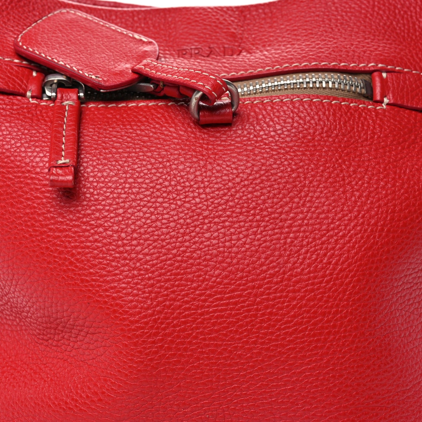 Vitello Daino Shoulder Bag  Fuoco