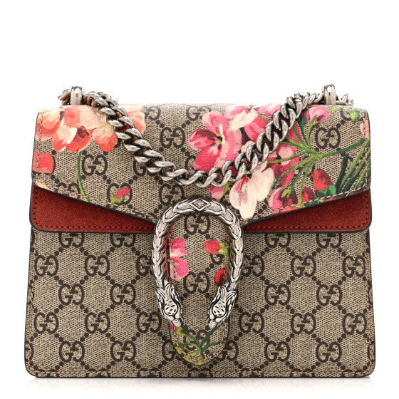 Gucci GG Supreme Monogram Blooms Mini Dionysus Shoulder Bag Beige Multicolor Dry Rose 2 of 2