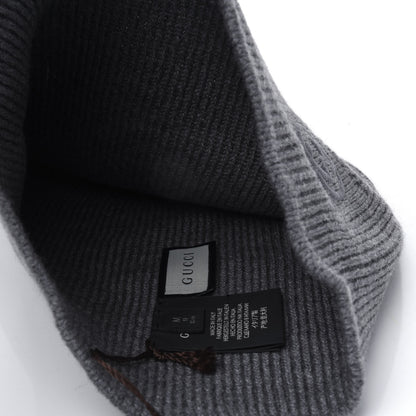 Gucci Wool Tricot Interlocking G Simple GG Beanie Hat M Graphite 12 of 16