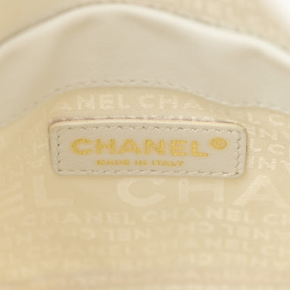 Chanel Calfskin CC Bucket Hobo White 6 of 11
