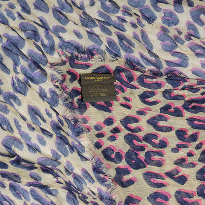 Louis Vuitton Cashmere Silk Leo Pop Stole Corail 5 of 8