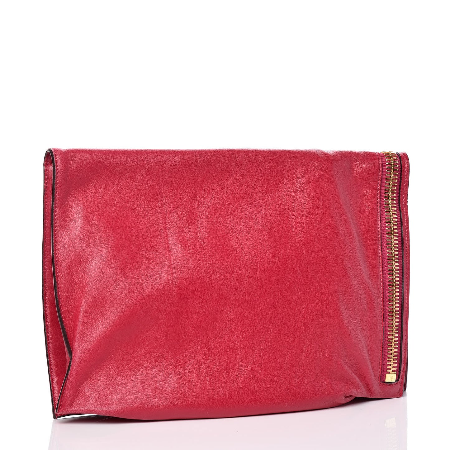 Ramskin Large Alix Padlock Zip Shoulder Bag Fuchsia
