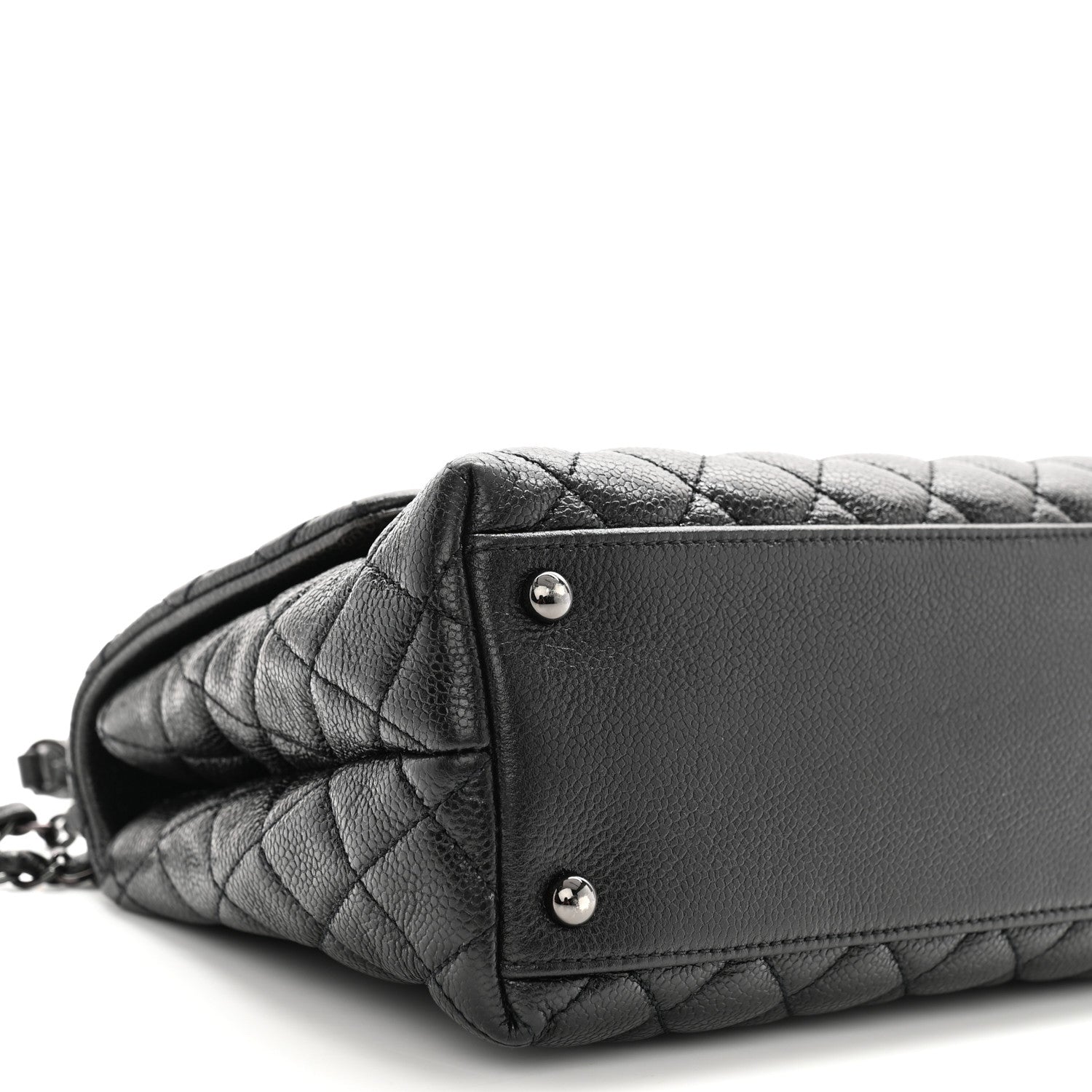 Chanel Caviar Quilted Small Coco Handle Flap So Black 8 of 12