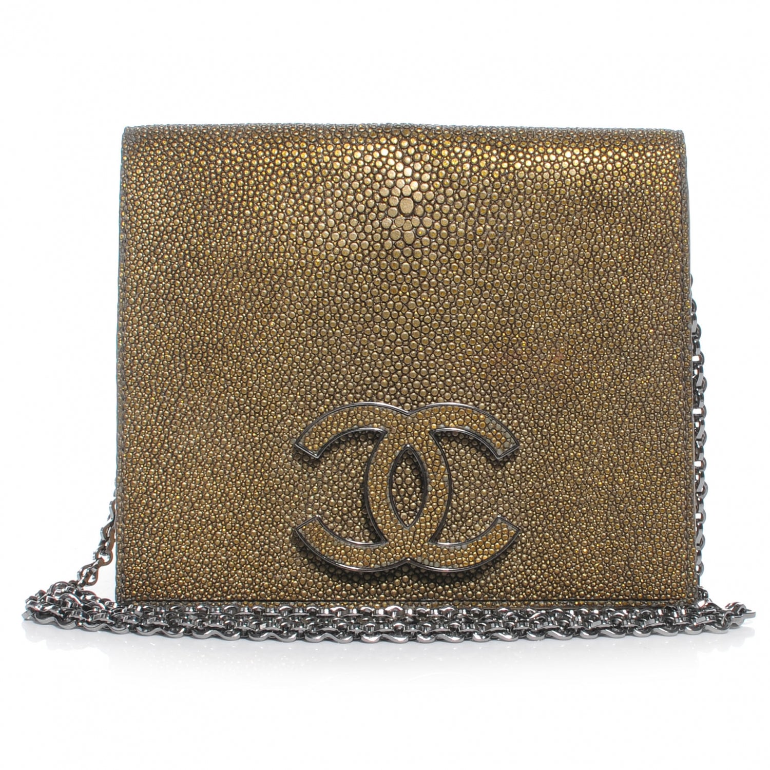 Chanel Stingray CC Mini Flap Bag Gold 1 of 8