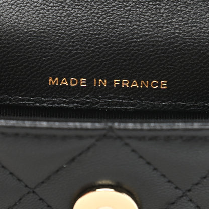 Chanel Goatskin Quilted Airpods Pro Case Belt Black 5 of 7
