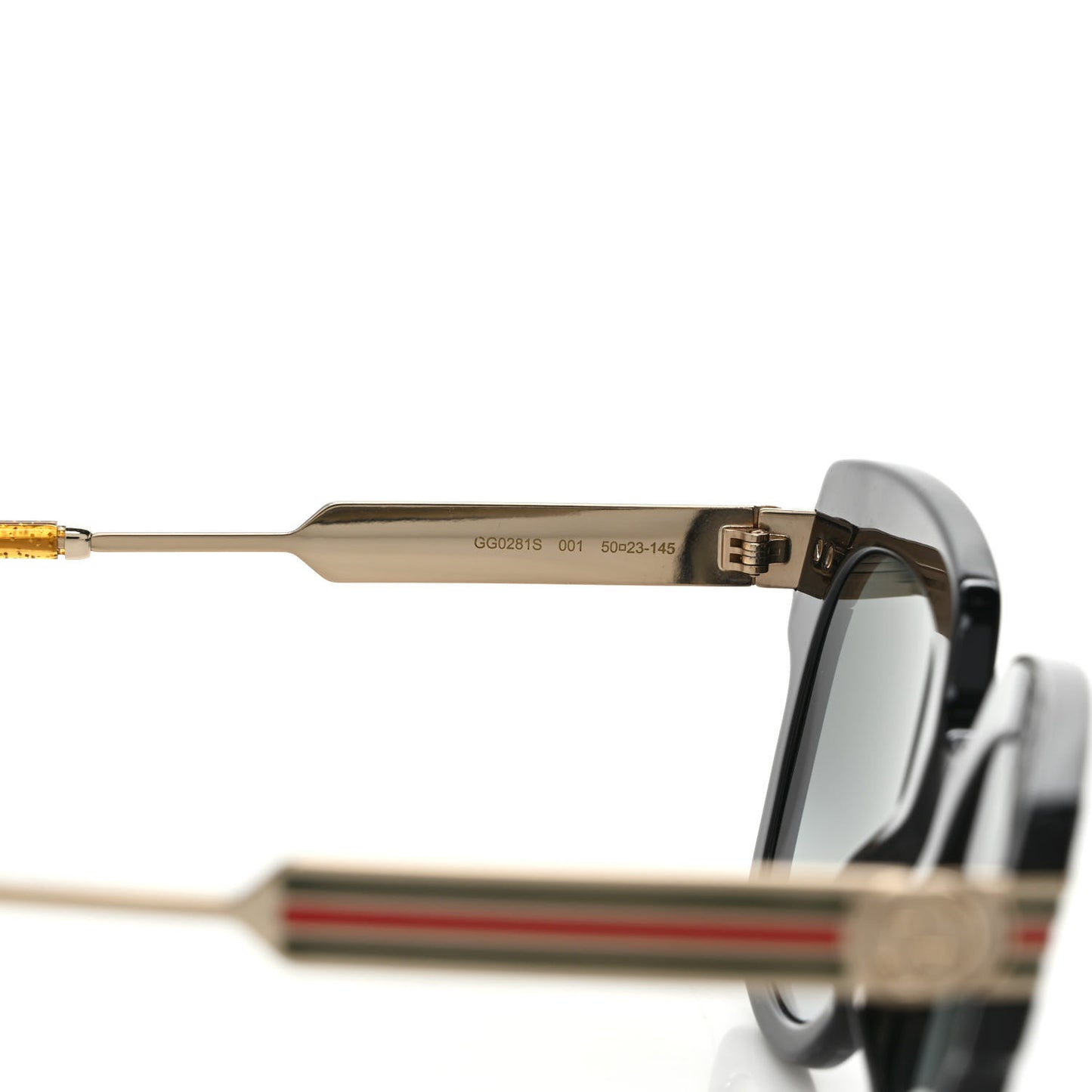 Acetate Square Frame Web Sunglasses GG0281SA Black