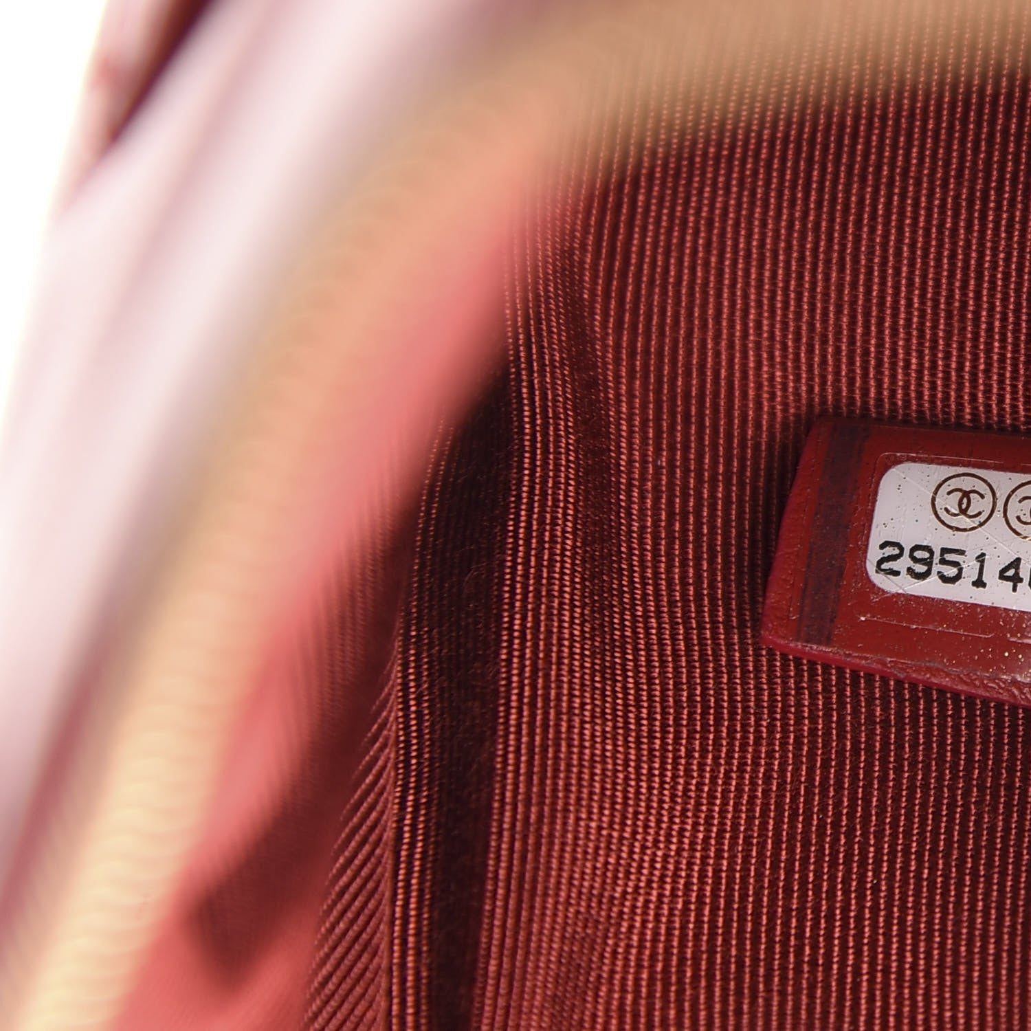 Chanel Goatskin Quilted Large 19 Cosmetic Case Red 7 of 8