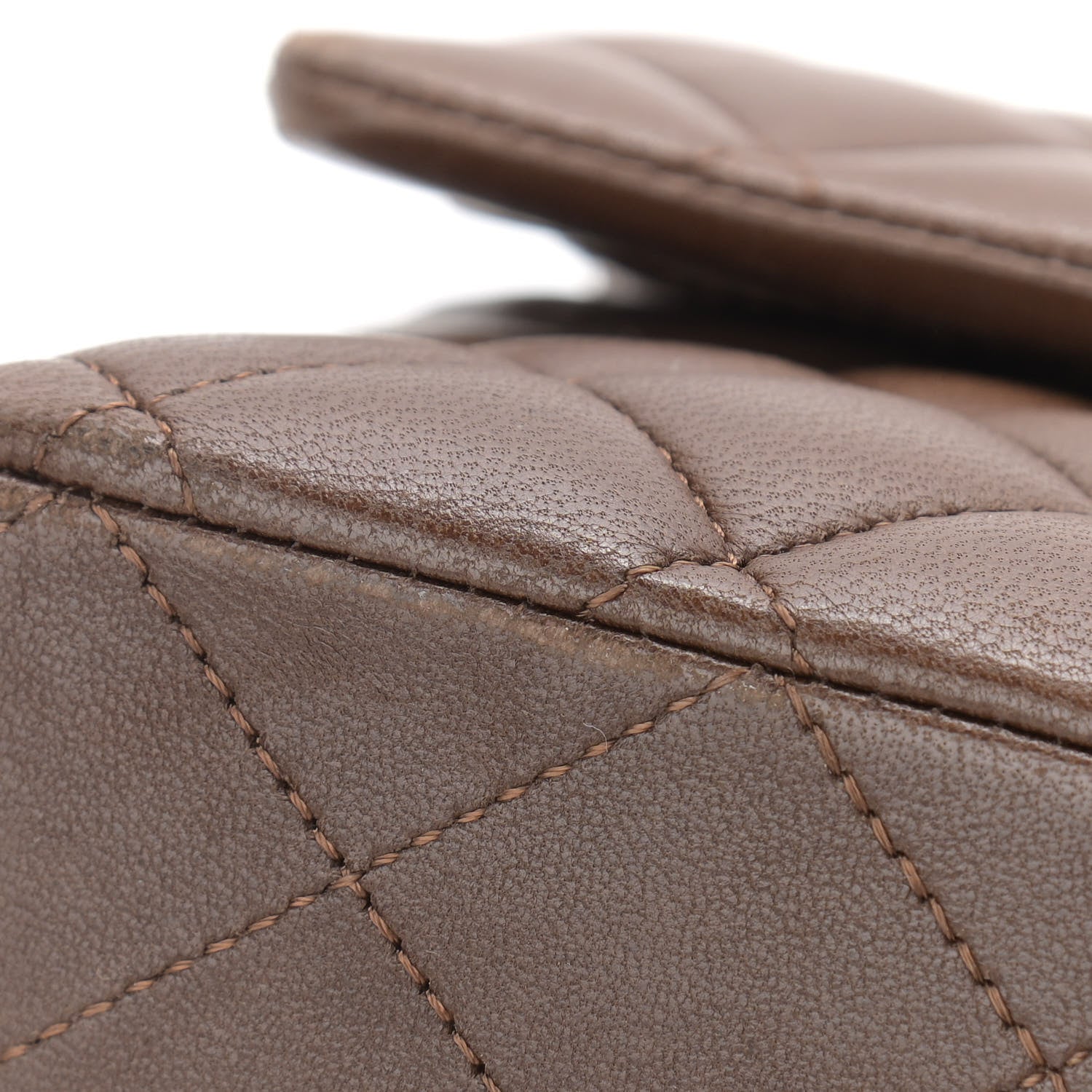 Chanel Lambskin Quilted Medium Double Flap Brown 15 of 18