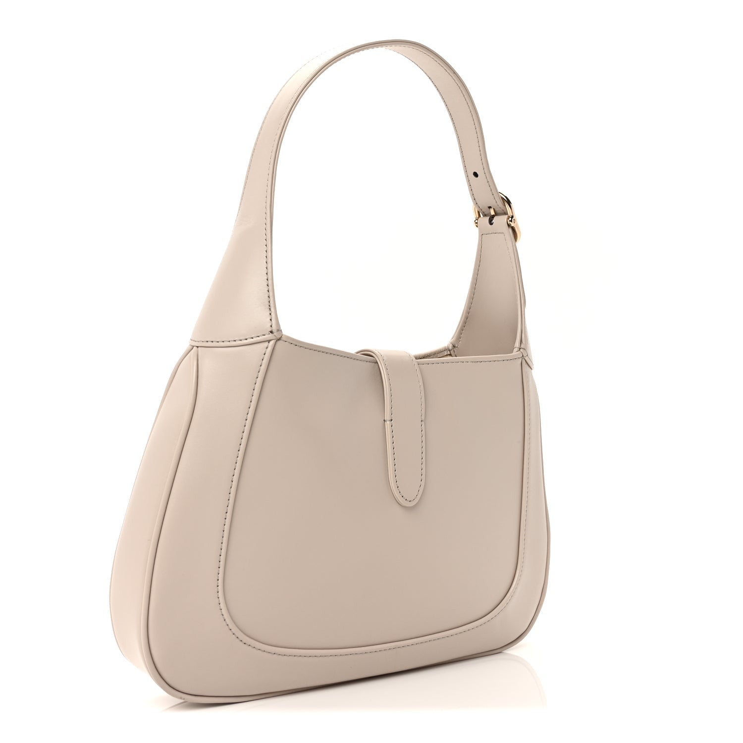Gucci Ancora Calfskin Web Small Jackie Shoulder Bag Light Grey 2 of 8