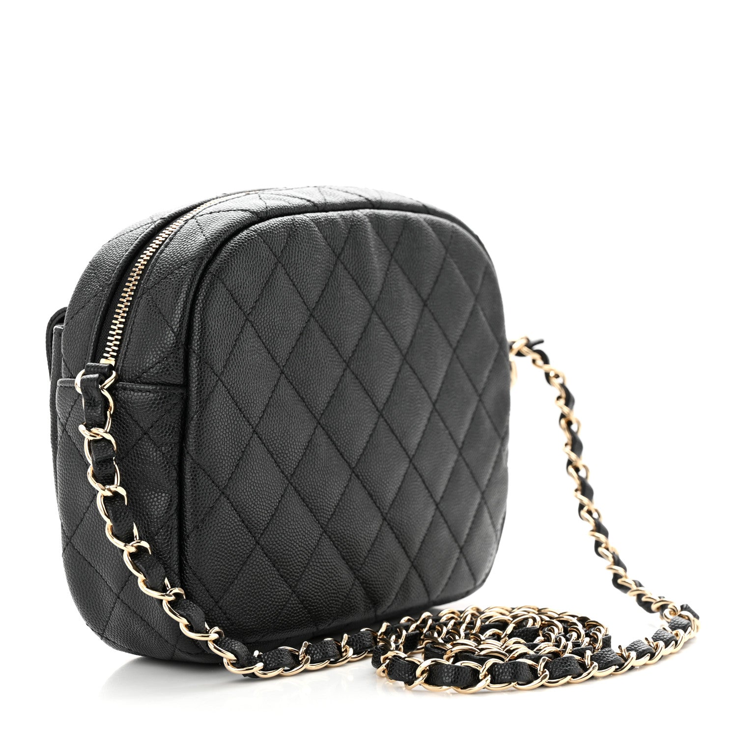 Chanel Caviar Quilted CC Day Camera Case Black 3 of 11