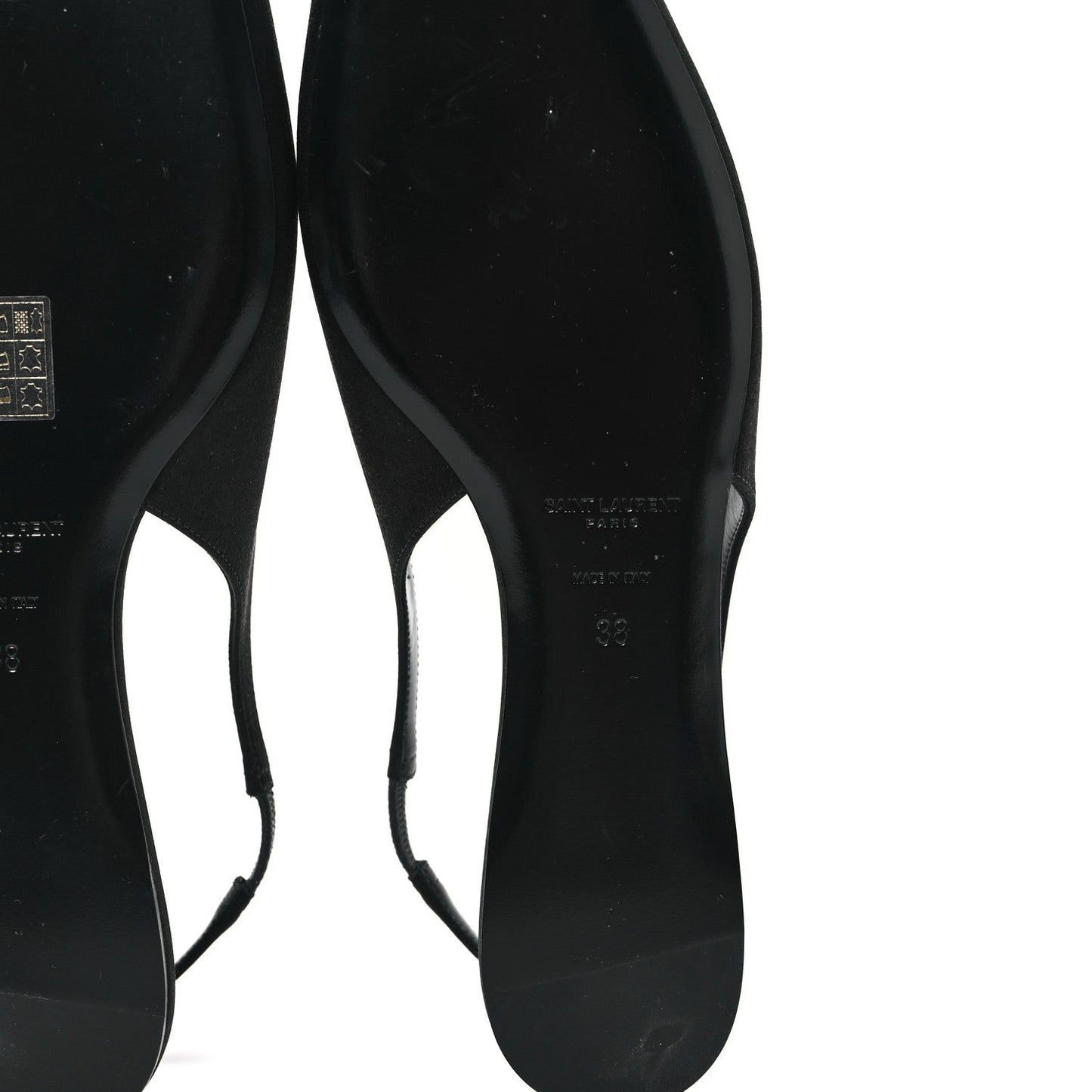 Raso Nappa Babylone 00 Slingback Flats 38 Black