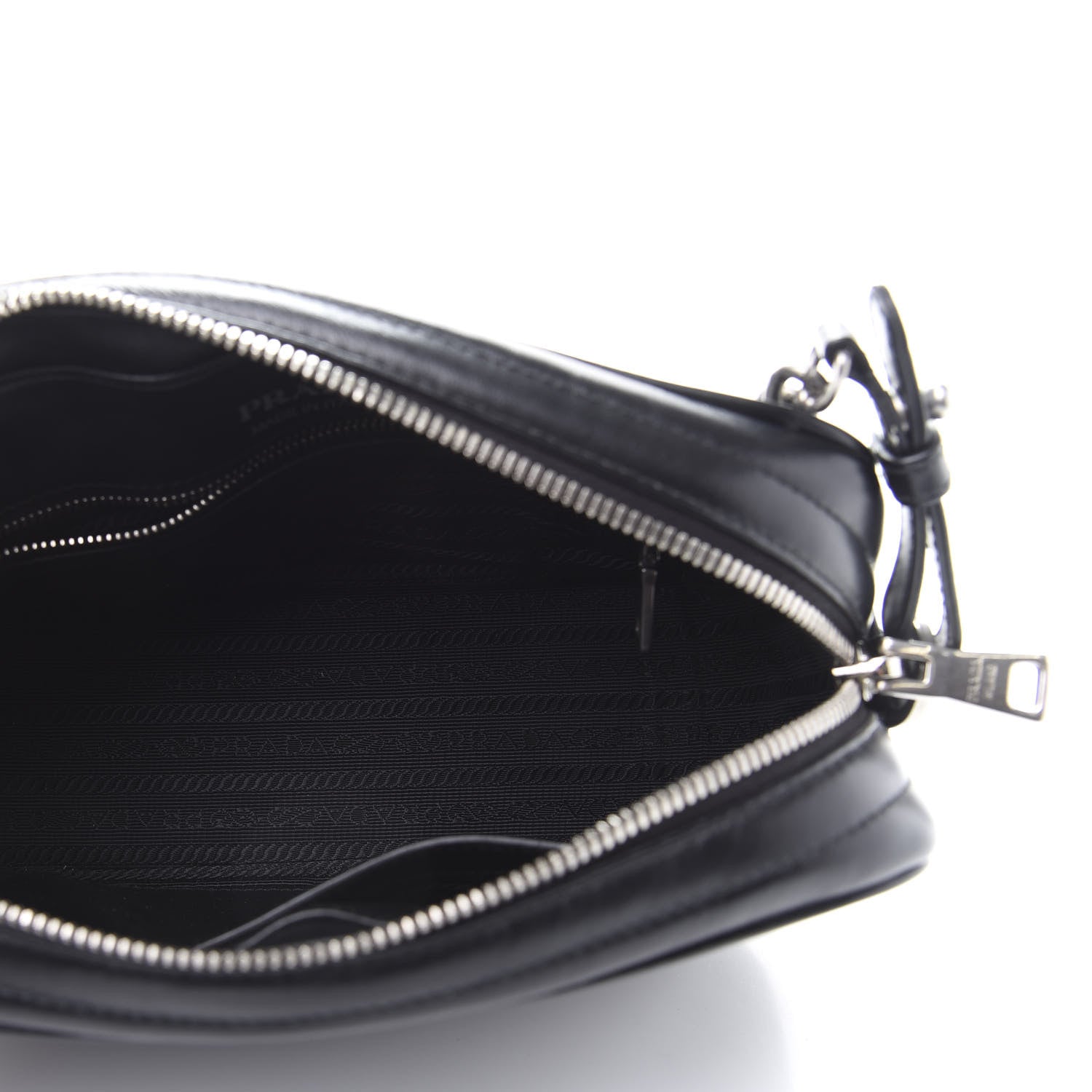 Prada Soft Calfskin Diagramme Crossbody Bag Black 6 of 12