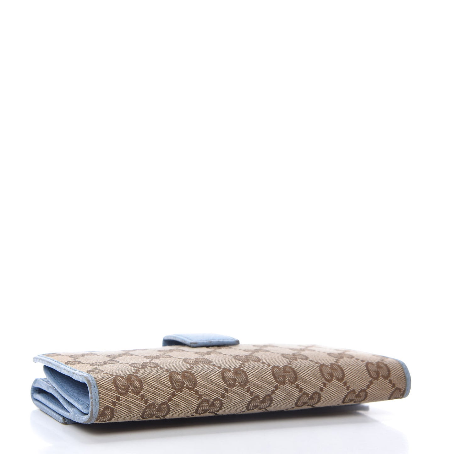 GG Plus Monogram Continental Flap Wallet Blue