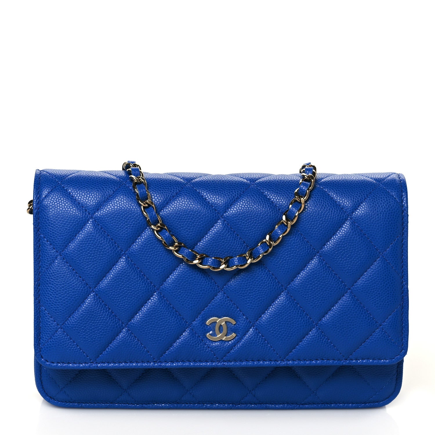 Chanel Caviar Quilted Wallet On Chain WOC Blue 1 of 10