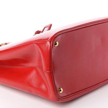 Prada Saffiano Vernice Parabole Tote Rosso 6 of 11