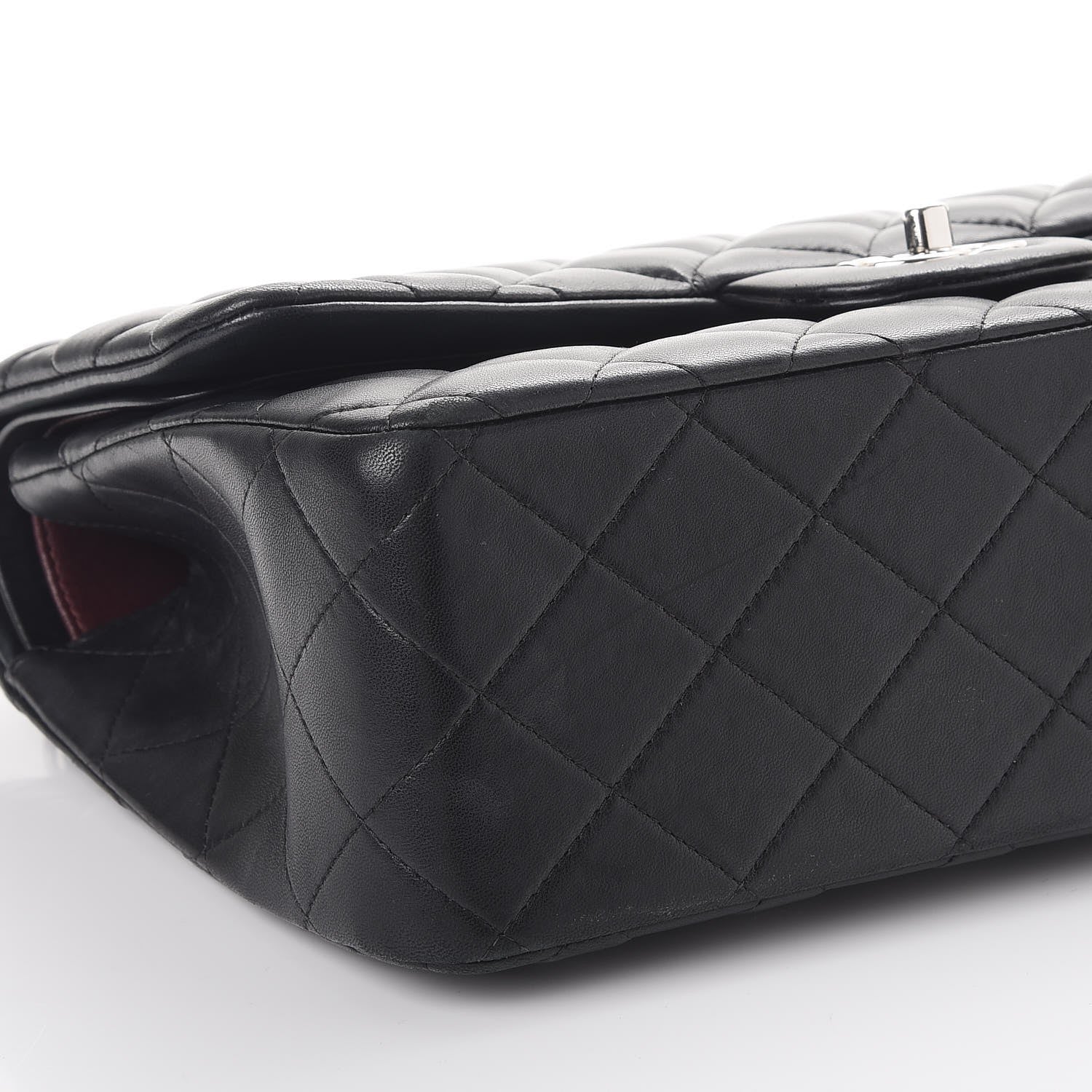 Chanel Lambskin Quilted Jumbo Double Flap Black 17 of 19