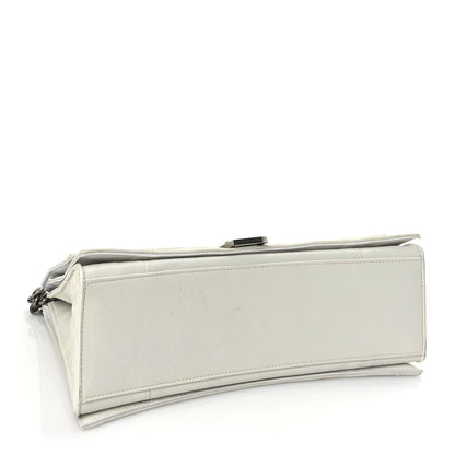 Balenciaga Crushed Calfskin Quilted Medium Crush Chain Bag Optic White 3 of 8