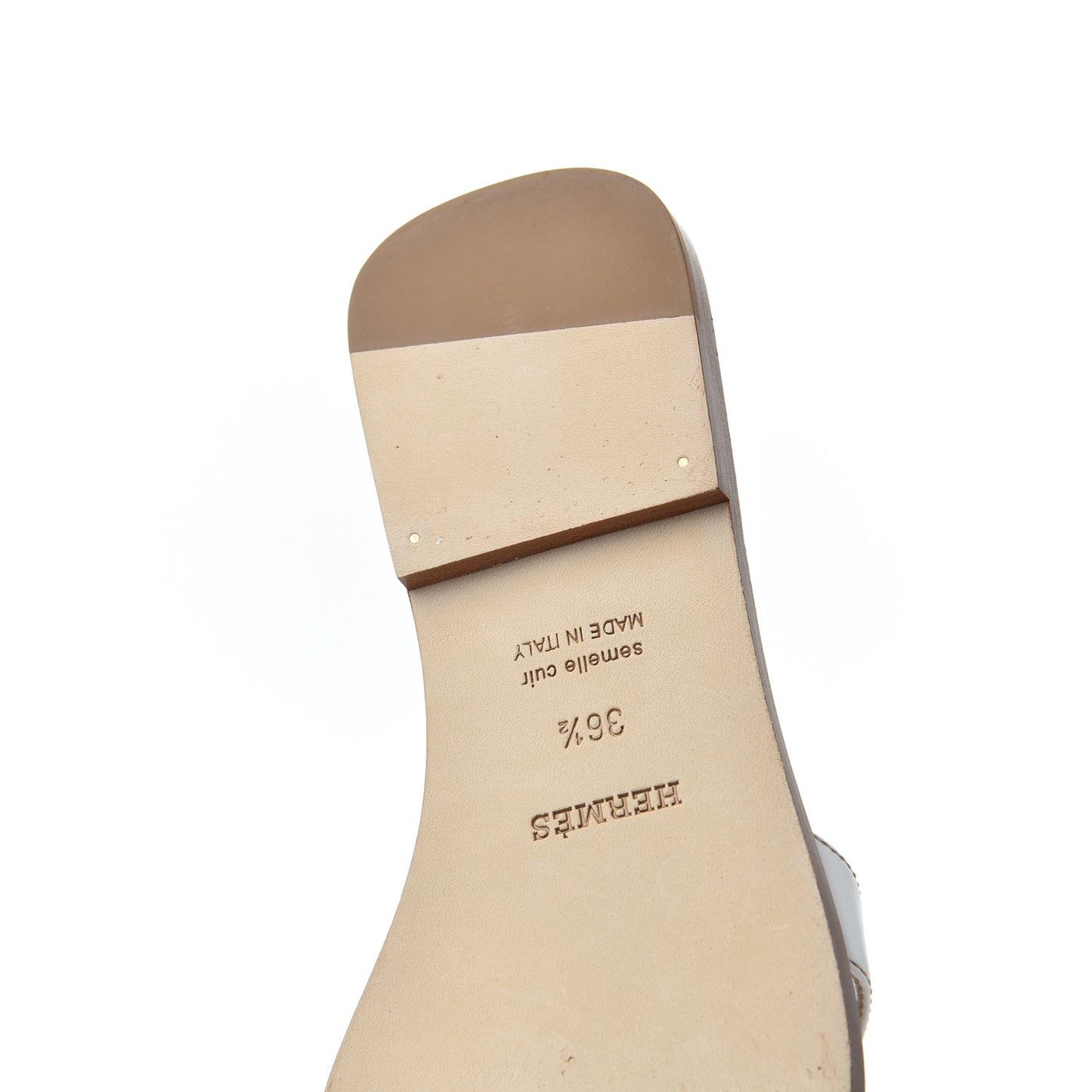 Box Calfskin Oran Sandals 36.5 White