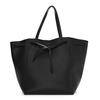 Celine Soft Grained Calfskin Medium Belt Cabas Phantom Black 1 of 10