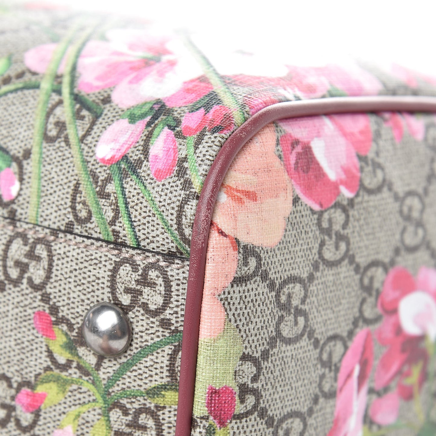 GG Supreme Monogram Blooms Medium Boston Beige Multicolor Dry Rose