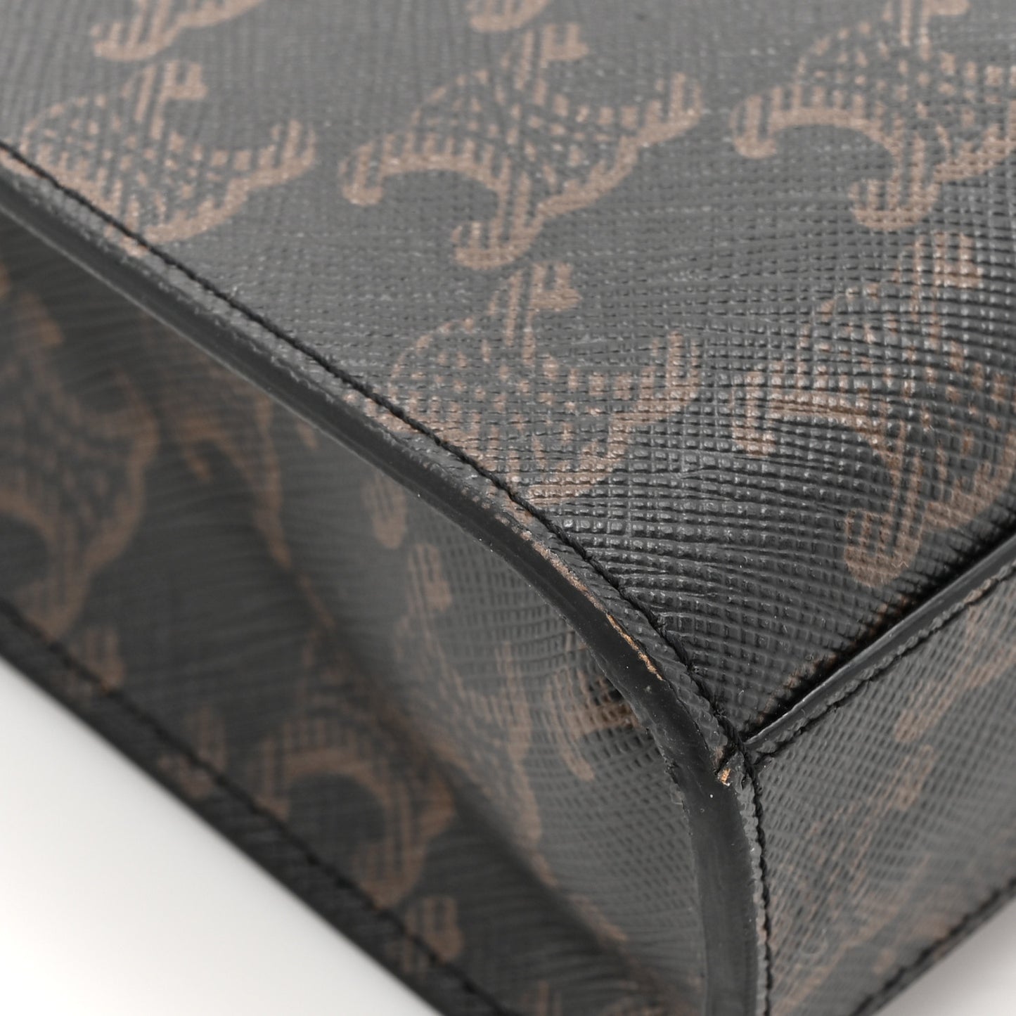 Triomphe Canvas Calfskin Mini Vertical Cabas Tan