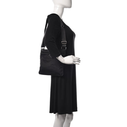 Prada Nylon Vela Flat Messenger Bag Black 2 of 11