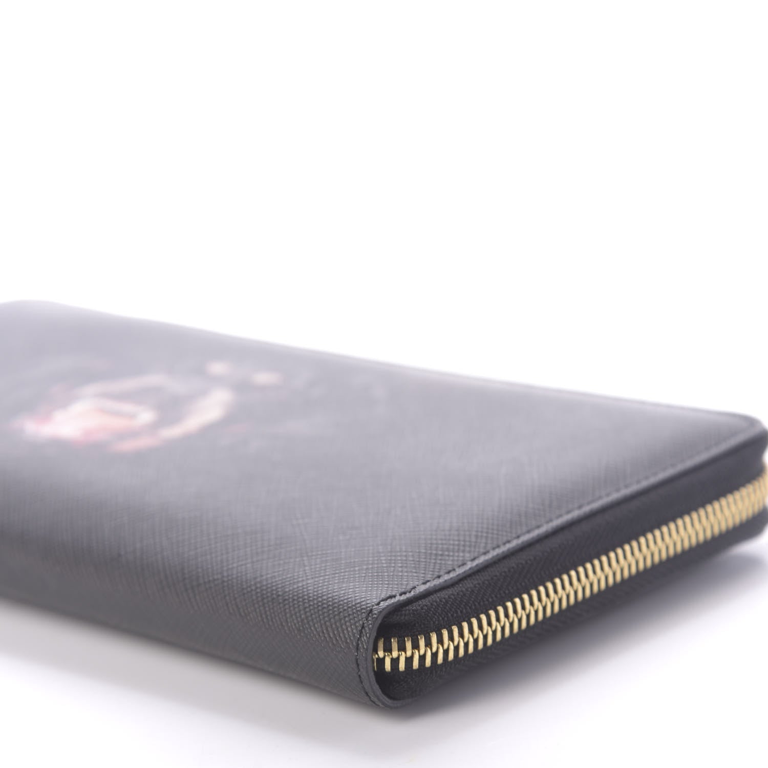 Givenchy Textured Coated Canvas Rottweiler Print Zip Around Wallet Black 6 of 12