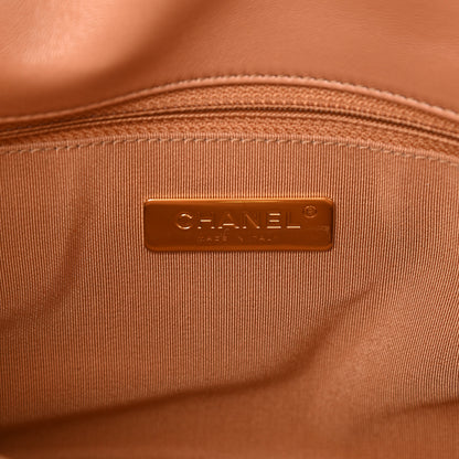 Chanel Lambskin Quilted Large Chanel 19 Flap Brown 5 of 10