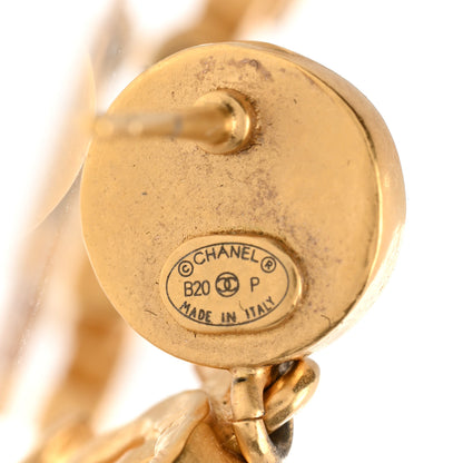 Chanel Crystal CC Drop Earrings Gold 4 of 5