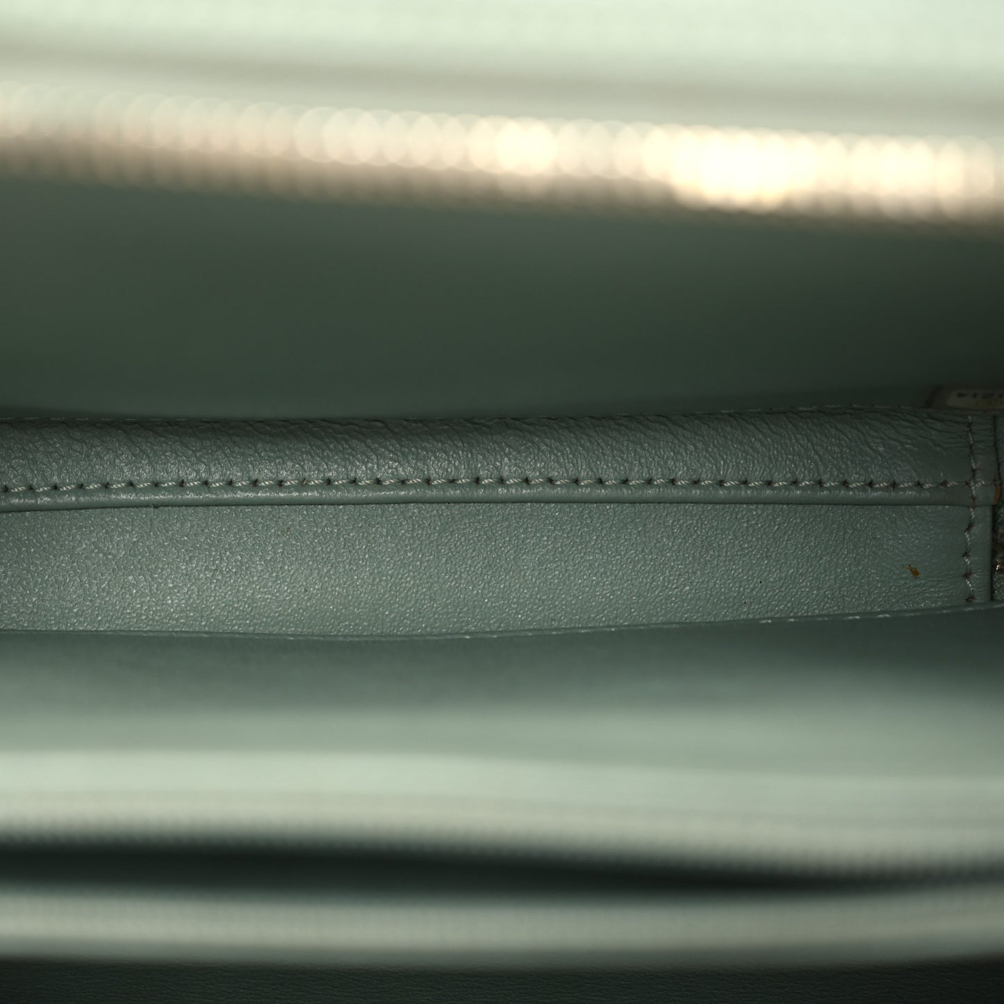 Caviar Quilted Medium CC Filigree Vanity Case Mint