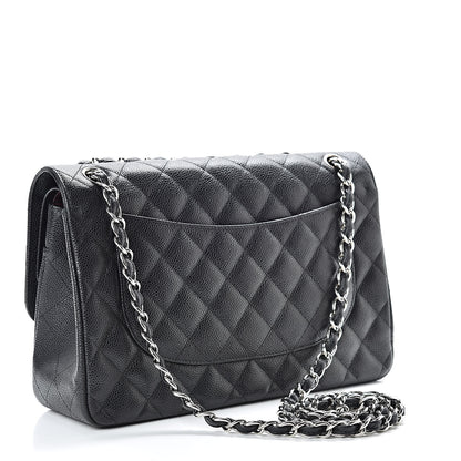 Chanel Caviar Quilted Jumbo Double Flap Black 3 of 20