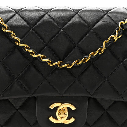 Chanel Lambskin Quilted Medium Double Flap Black 9 of 13