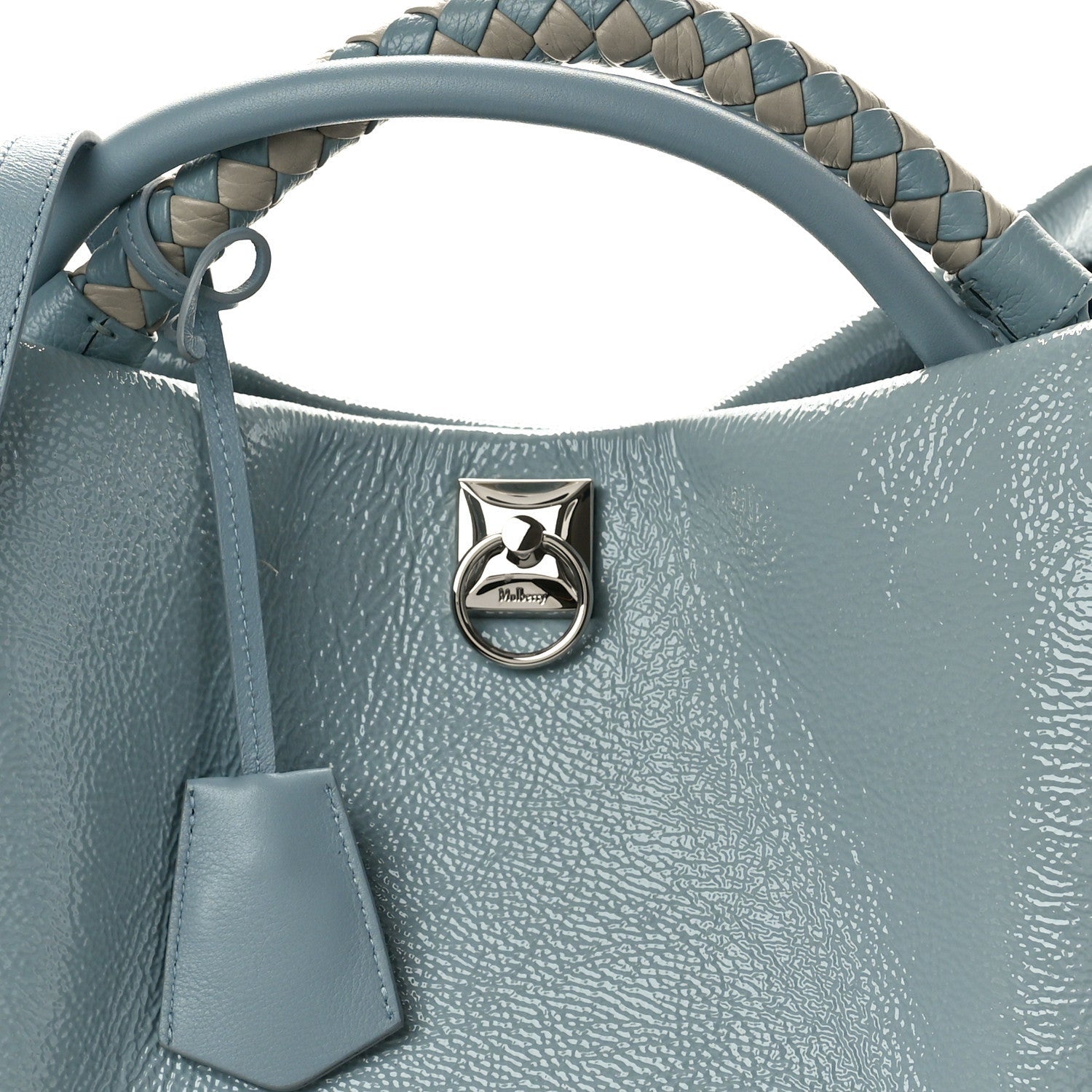 Mulberry MULBERRY Spongy Patent Iris Tote Cloud 7 of 7