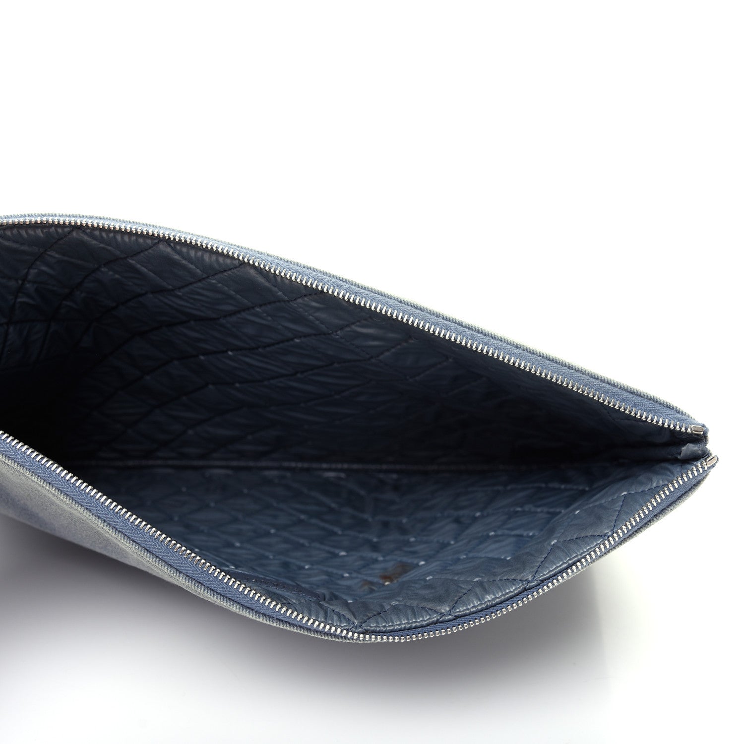 Chanel Canvas Sequins Large Deauville Cosmetic Pouch Navy 5 of 8