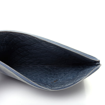 Chanel Canvas Sequins Large Deauville Cosmetic Pouch Navy 5 of 8