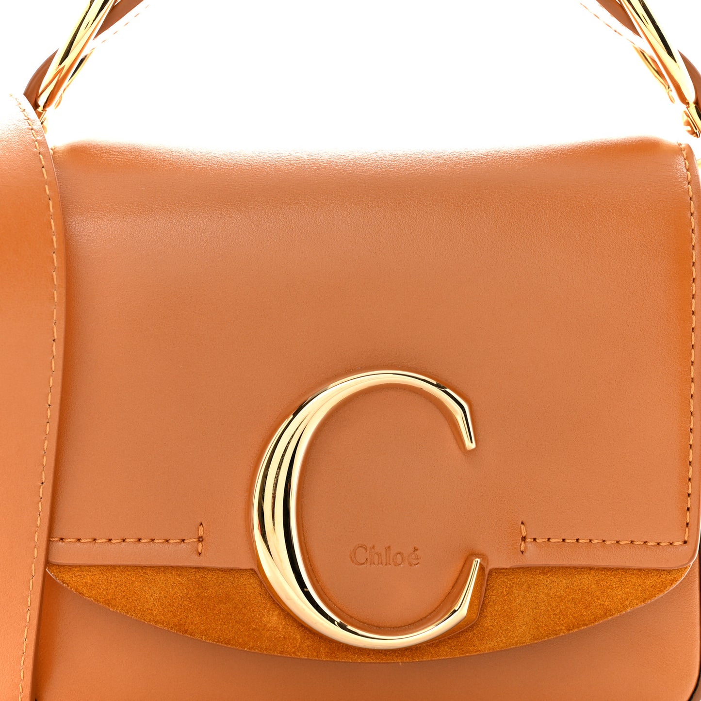 Calfskin Mini C Double Carry Autumnal Brown
