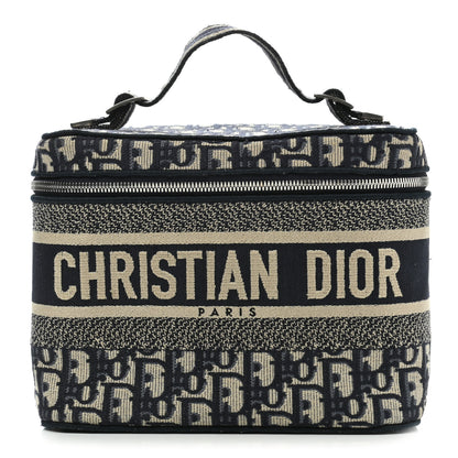 Christian Dior Oblique Diortravel Vanity Case Blue 1 of 12