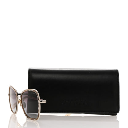 Chanel Square Frame Sequin Sunglasses 4277-B Gold Brown 8 of 8