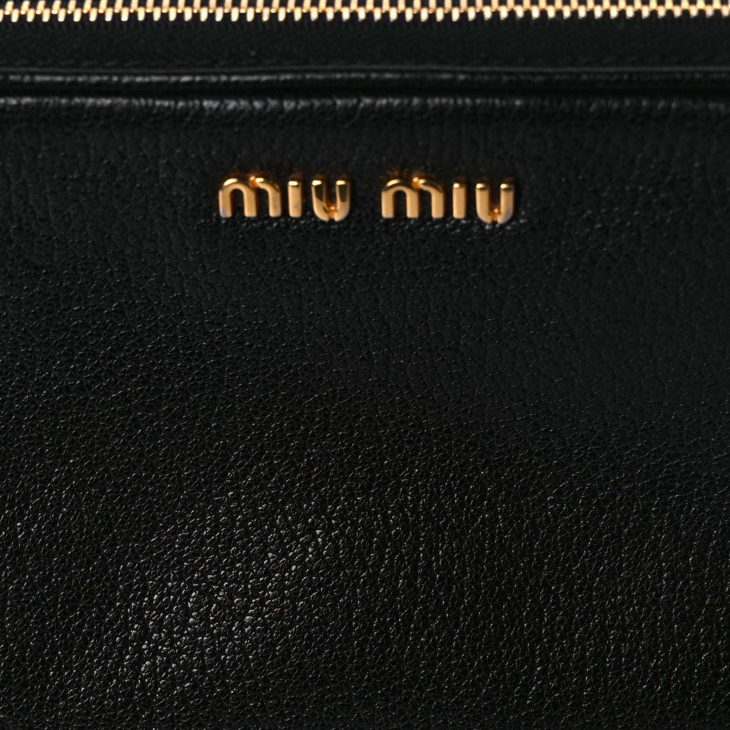 Miu Miu Goatskin Madras Double Zip Pochette Clutch Black 6 of 8