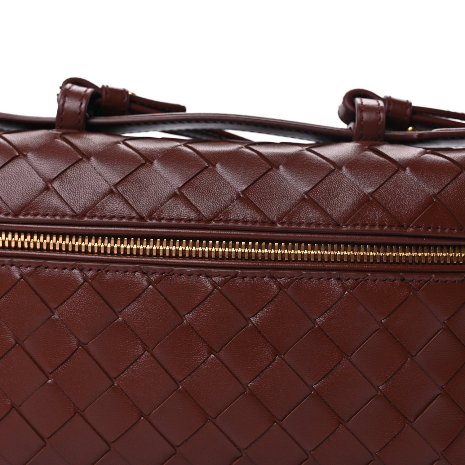Bottega Veneta Calfskin Intrecciato Bang Bang Vanity Case Wood 6 of 8