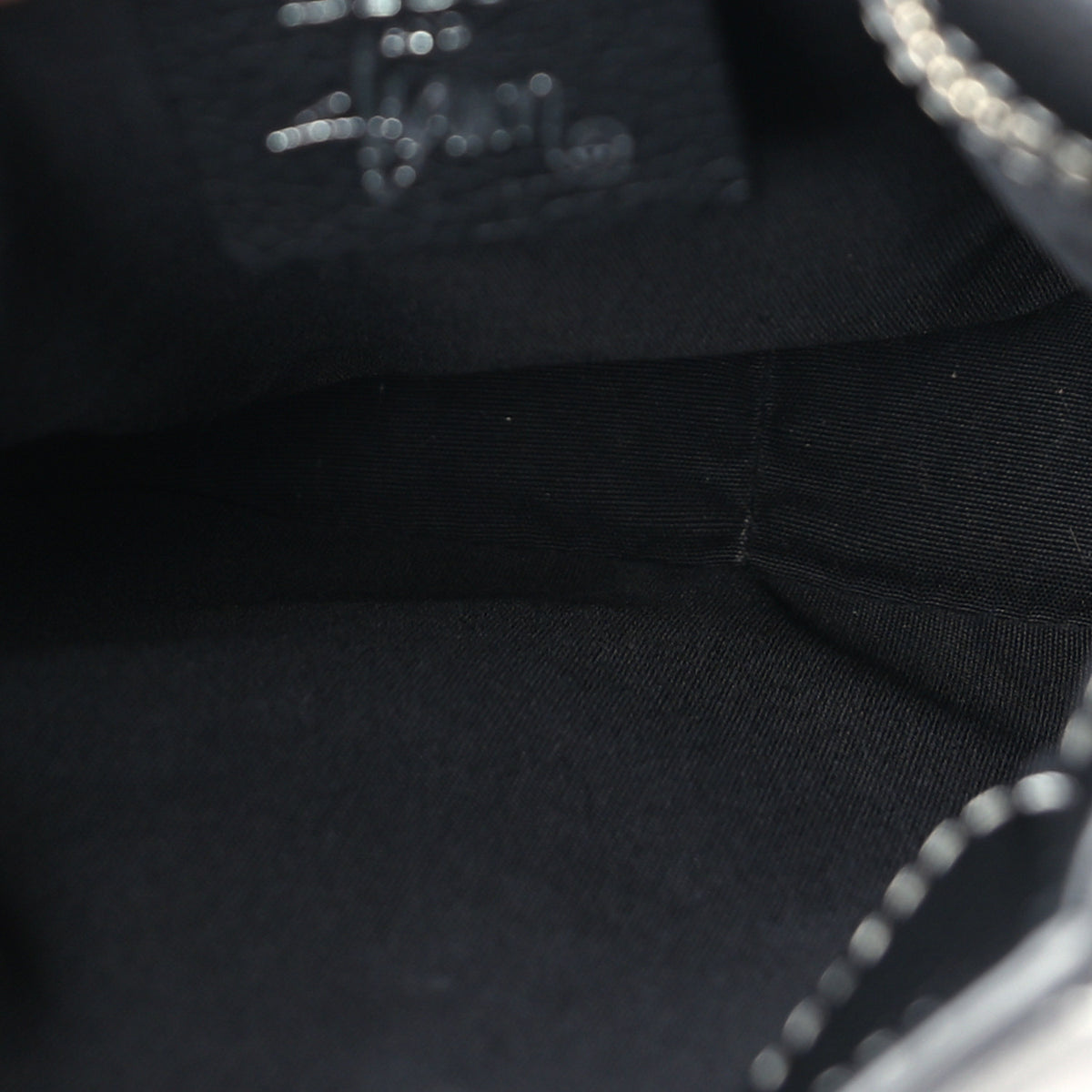 X SHAWN STUSSY Grained Calfskin Saddle Messenger Bag Black
