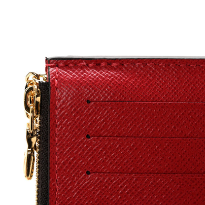 Louis Vuitton Damier Ebene Recto Verso Card Holder Red 7 of 9