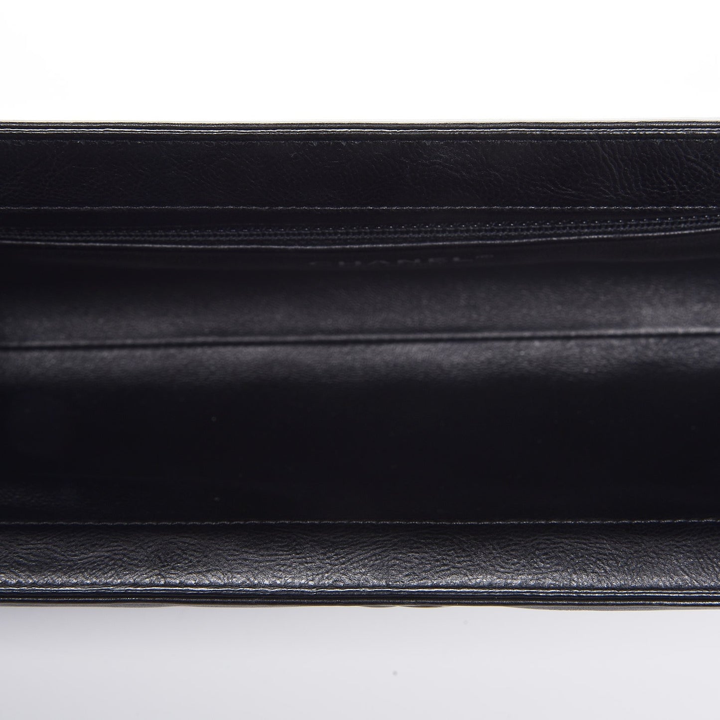 Crumpled Calfskin Quilted Clutch So Black