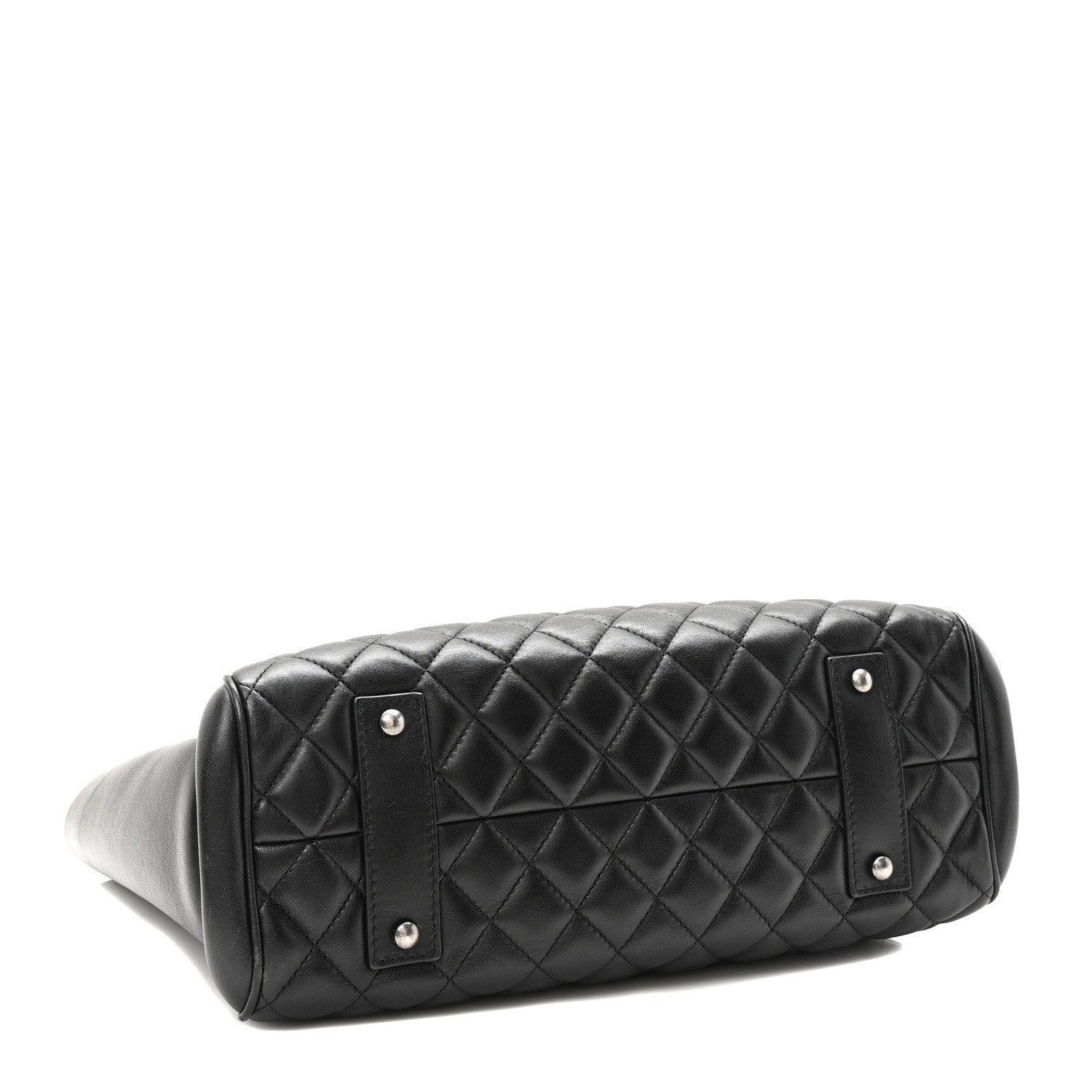 Chanel Lambskin Quilted Shopping Tote Black 4 of 7